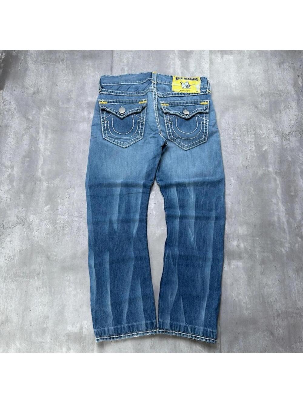 Y2K True Religion Grunge Ricky Super T Straight Denim Jeans